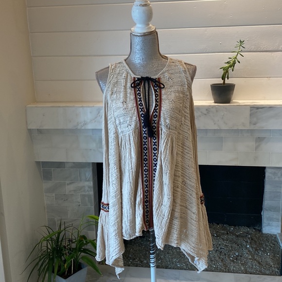 Free People For The Love Of Flowers Cold Shoulder Mini Dress Size Small - Picture 4 of 11